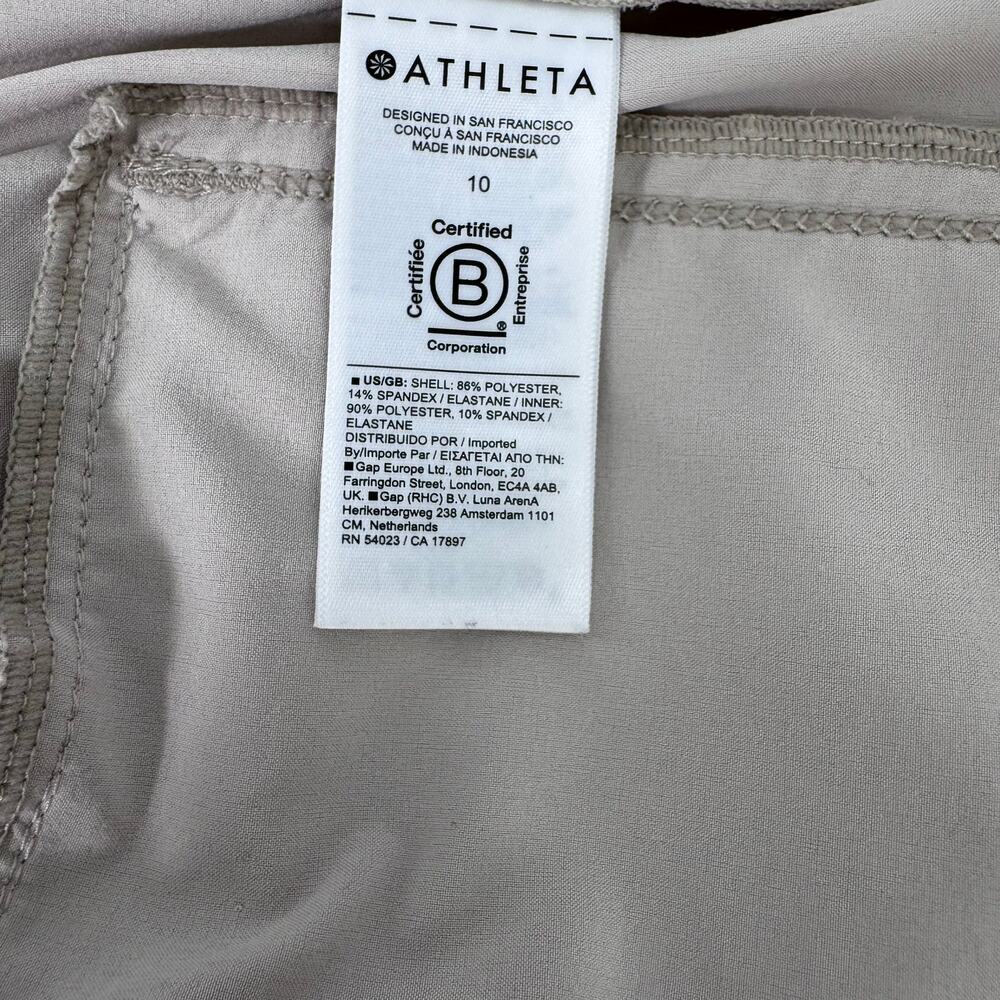Athleta Momentum Skort Size 10 Light Gray Performance Stretch Built-In Shorts - Picture 7 of 7